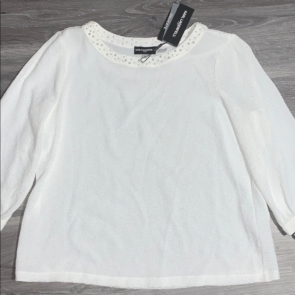 White pearls shirt